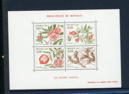 Monaco Block 42 Postfrisch Bäume #JJ962 - Altri & Non Classificati