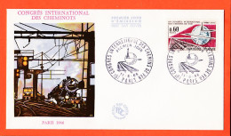 05193 ● FDC 19e Congrès International Cheminots Chemin De Fer Premier 1er Jour Emission PARIS 11 Juin 1966 F.D.C - 1960-1969