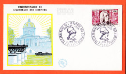 05212 ● FDC Trcentenaire Académie Des Sciences Graveur Raoul SERRES Premier 1er Jour Emission PARIS 4 Juin 1966 F.D.C - 1960-1969