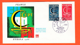 05198 ● FDC EUROPA CEPT FRANCE FOS-06 Premier 1er Jour Emission 24 Septembre 1966 F.D.C First Day Cover - 1960-1969