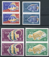 Komoren Senkrechte Paare 88-91 B Postfrisch Fische #IJ360 - Komoren (1975-...)