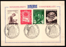 Österreich 957, 995,1023 + 1029 Gestempelt Auf Sondermarken-Gedenkblatt #NF783 - Autres & Non Classés