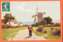 05081 ● Frederick William HULME Nederlandse Landlandschap Windmolen Moulin Vent 1908 à Berthe BERENGUIER Le Luc - Autres & Non Classés