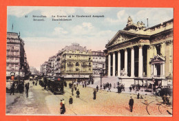 05119 ● BRUSSEL Handelsbeurs BRUXELLES La Bourse Et Le Boulevard ANSPACH 1910s LEGIA 424 Belgique Belgie Belgien Belgium - Monumenten, Gebouwen