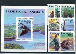 Tansania 854-860, Block 146 Postfrisch Dinosaurier #IS883 - Tansania (1964-...)