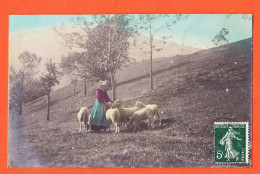 05475 / LE DELEY ? Métier BERGERE Gardienne De Moutons La Vie Au Champs 1909 à Marthe ARMAND Algans Par Cuq Toulzac - Breeding