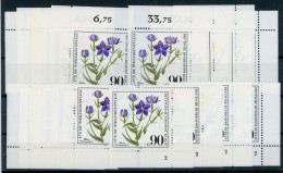 Berlin 629-32 Postfrisch Alle 4 Ecken, Form Nr. 2, Blumen #HK601 - Sonstige & Ohne Zuordnung