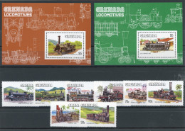 Grenada 1325-1332, Block 132-133 Postfrisch Eisenbahn #IY828 - Grenada (1974-...)