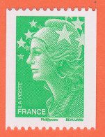 05189 / ⭐ ◉ FRANCE 2008 ROULETTE GOMMEE Marianne BEAUJARD Phil@Poste Y&T 4239 **LUXE  N°325 Noir Gauche - Coil Stamps