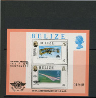 Belize Block 8 Postfrisch Flugzeug #GI250 - Belize (1973-...)