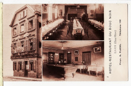 05342 ● ● BARR Bas-Rhin Hotel Restaurant Billard BOUC NOIR Tampon Bonne Année FLUGEL Propritaire 1920s-BRAUN Dornach - Barr