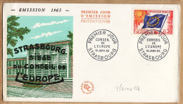 05179 ● FDC STRASBOURG Bas-Rhin Siège Conseil De L'EUROPE Premier 1er Jour 16 Janvier 1965 First Day Cover - 1960-1969