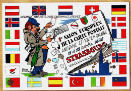 05251 ● STRASBOURG COLMAR MULHOUSE 11-12 Octobre 1986 1er SALON EUROPEEN CARTE POSTALE Claude BURET  - Straatsburg