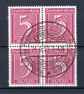 Deutsches Reich 4er Block 177 Gestempelt Fotoattest Weinbuch #HF186 - Andere & Zonder Classificatie