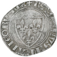 France, Charles VI, Blanc Guénar, 1380-1422, Romans, Billon, TB+, Duplessy:377A - 1380-1422 Carlo VI Il Beneamato