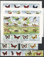 Gambia ZD Bogen 1113-1160, Paare Postfrisch Schmetterlinge #JU319 - Gambie (1965-...)