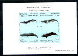 Monaco Block 58 U Postfrisch Ungezähnt Delphine Wale #IV189 - Altri & Non Classificati