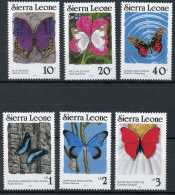Sierra Leone 982-987 IIA Postfrisch Schmetterling #JP149 - Sierra Leona (1961-...)