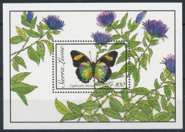 Sierra Leone Block 110 Postfrisch Schmetterling #JP152 - Sierra Leone (1961-...)