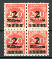 Weimar 4er Block 309 A P C Postfrisch Gefaltet, Geprüft Infla #JJ909 - Altri & Non Classificati