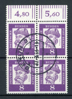 Berlin 4er Block Oberrand 201 Gestempelt #IU592 - Unused Stamps