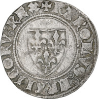 France, Charles VI, Blanc Guénar, 1380-1422, Toulouse, Billon, TB+ - 1380-1422 Carlos VI El Bien Amado