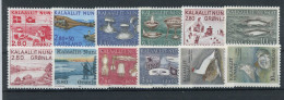 Grönland Jahrgang 1985/86 163-168, 72-77, Block 1-2 Postfrisch #JJ686 - Altri & Non Classificati