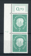 Berlin 182 W OR DZ 7 Postfrisch Kleiner Knick Oben Links #IT909 - Unused Stamps