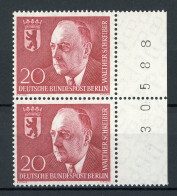 Berlin Senkr. Paar 192 Postfrisch Bogenzählnr. #IT934 - Unused Stamps