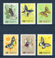 Taiwan 282-287 Postfrisch Schmetterlinge, Käfer #JK315 - Andere & Zonder Classificatie