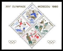 Monaco Sonderblock 1415-1418 Postfrisch Olympia 1980 Moskau #JP029 - Autres & Non Classés
