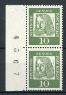 Berlin Senkr. Paar 202 Postfrisch Bogenzählnummer #IT971 - Unused Stamps