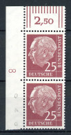 Bund 186 X W W DZ 8 Pos Postfrisch #IT776 - Used Stamps