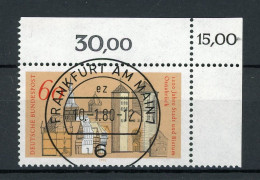 Bund 1035 KBWZ Gestempelt Frankfurt, Original-Gummi, Ungefaltet #IU605 - Oblitérés