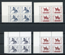 Russland 4er Blöcke 287-288 V + W Postfrisch Eckrand Oben Links #JJ510 - Altri & Non Classificati