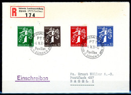 Schweiz FDC 352-355 Postfrisch Leicht Verfärbter Umschlag #IX663 - Autres & Non Classés