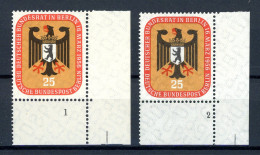 Berlin 137 Eckrand Ur Postfrisch Formnummer/ FN 1+2 #JO987 - Andere & Zonder Classificatie