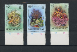 Montserrat 410-413 + Aufdruck "SPECIMEN" Postfrisch Meerestiere #IJ450 - Anguilla (1968-...)