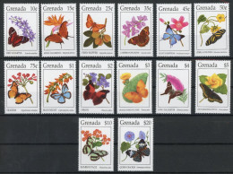 Grenada 2834-2847 I Postfrisch Schmetterlinge #HB125 - Grenada (1974-...)