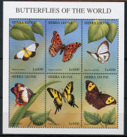 Sierra Leone Kleinbogen Mit 2864-2869 Postfrisch Schmetterling #JP165 - Sierra Leona (1961-...)