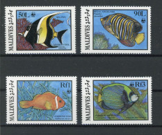 Malediven 1198-1201 Postfrisch Fische #IJ381 - Malediven (1965-...)
