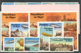 Niger 522-526, Block 14 A+B, Einzelblöcke Postfrisch Zeppelin #JK890 - Niger (1960-...)