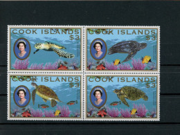 Cook Inseln Viererblock 1595-1598 Postfrisch Schildkröte #IN073 - Cookeilanden