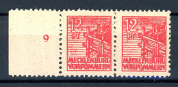 SBZ Mecklenburg-Vorpommern 36 Zb Postfrisch Paar Gepr. Kramp #HE633 - Autres & Non Classés