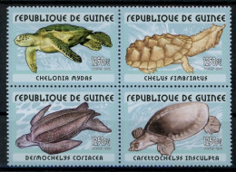 Guinea Vierblock 3362-3365 Postfrisch Schildkröte #IN079 - Guinée (1958-...)