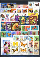 LOT "SCHMETTERLINGE" Marken/Blöcke Postfrisch Schmetterling #JU378 - Andere & Zonder Classificatie