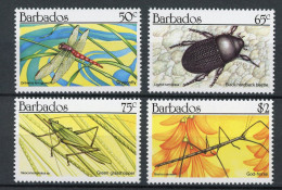 Barbados 759-62 Postfrisch Insekten #HC420 - Barbades (1966-...)