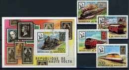 Obervolta 755-758, Block 53 Gestempelt Eisenbahn #IX060 - Burkina Faso (1984-...)