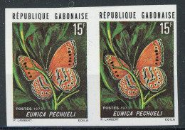 Gabun 495 B Postfrisch Als Paar Schmetterlinge #GL639 - Gabun (1960-...)
