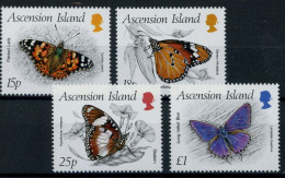 Ascension 439-442 Postfrisch Schmetterling #JU266 - Ascension